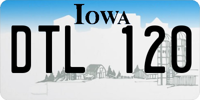 IA license plate DTL120