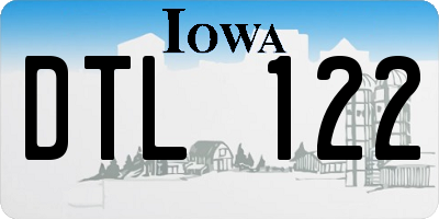 IA license plate DTL122