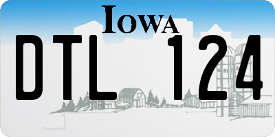 IA license plate DTL124
