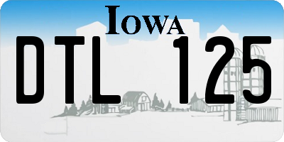 IA license plate DTL125