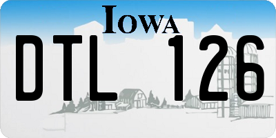IA license plate DTL126