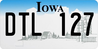 IA license plate DTL127
