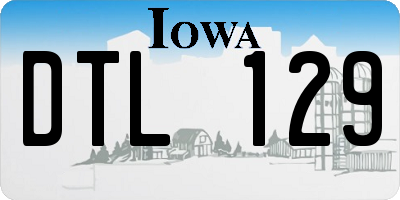 IA license plate DTL129