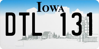 IA license plate DTL131