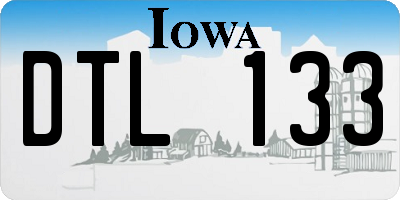 IA license plate DTL133