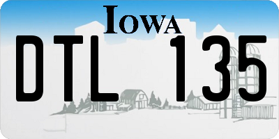 IA license plate DTL135