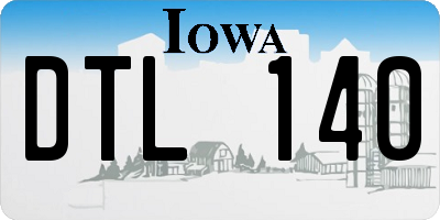 IA license plate DTL140