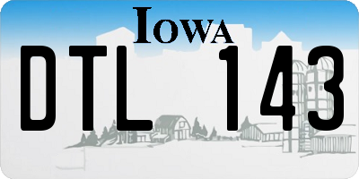 IA license plate DTL143