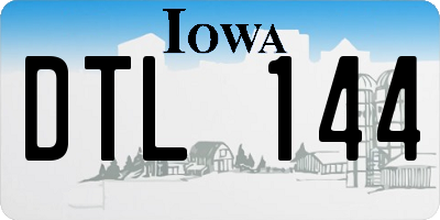 IA license plate DTL144