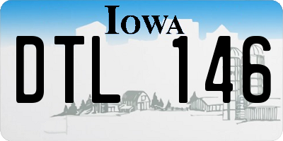 IA license plate DTL146