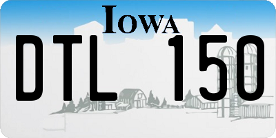 IA license plate DTL150
