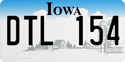 IA license plate DTL154