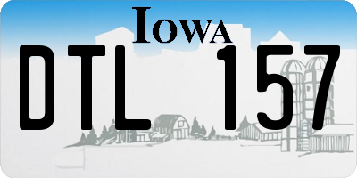 IA license plate DTL157