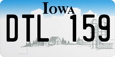 IA license plate DTL159