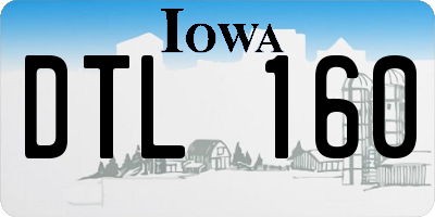 IA license plate DTL160