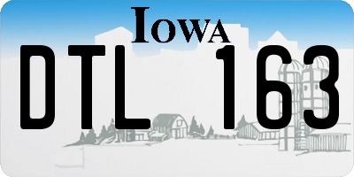 IA license plate DTL163