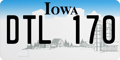 IA license plate DTL170
