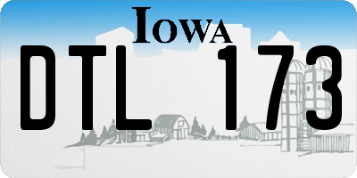 IA license plate DTL173