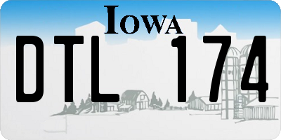 IA license plate DTL174