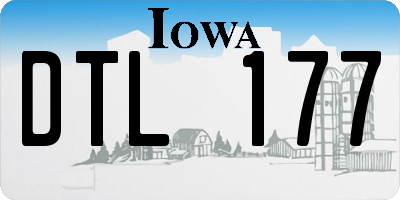 IA license plate DTL177