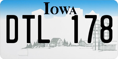 IA license plate DTL178