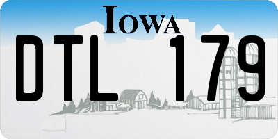 IA license plate DTL179