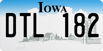 IA license plate DTL182