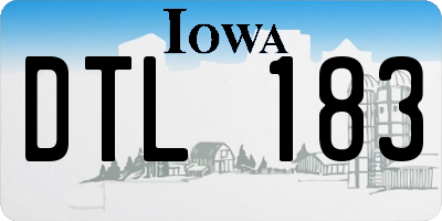IA license plate DTL183