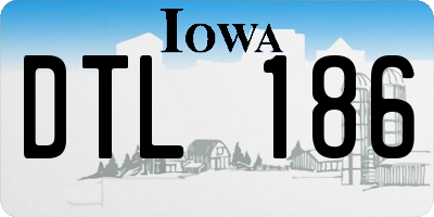 IA license plate DTL186