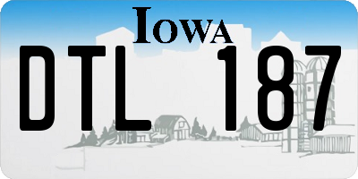 IA license plate DTL187