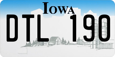 IA license plate DTL190