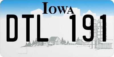 IA license plate DTL191