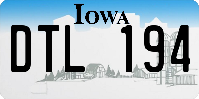 IA license plate DTL194