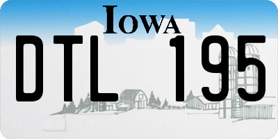 IA license plate DTL195
