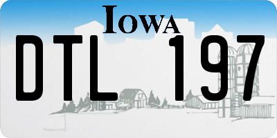 IA license plate DTL197