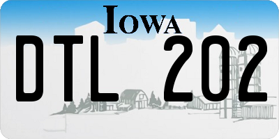 IA license plate DTL202