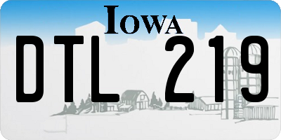 IA license plate DTL219