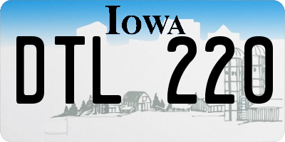 IA license plate DTL220