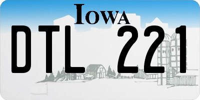 IA license plate DTL221