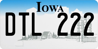 IA license plate DTL222