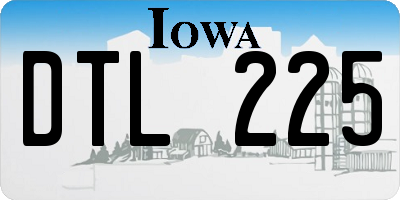 IA license plate DTL225
