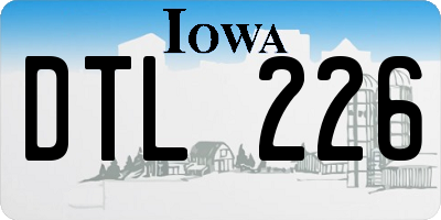 IA license plate DTL226