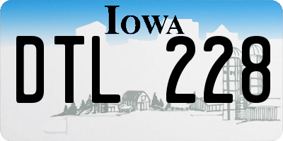 IA license plate DTL228
