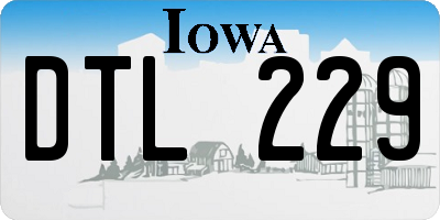 IA license plate DTL229