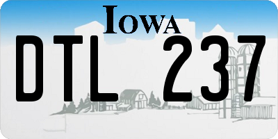 IA license plate DTL237