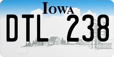 IA license plate DTL238