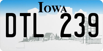 IA license plate DTL239