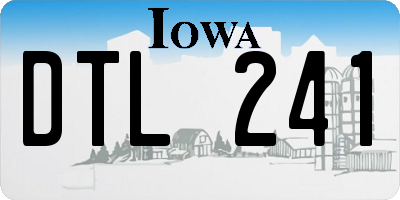 IA license plate DTL241