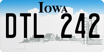 IA license plate DTL242