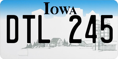 IA license plate DTL245
